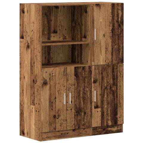 Set Di Mobili Da Cucina 2 Pz Legno Antico In Truciolato - Foto 2