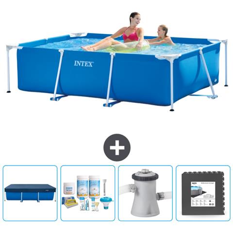 Piscina Fuori Terra - Rettangolo - 220x150x60 Cm - Blu - Include Accessori Coordinati Cb3 - Foto 1