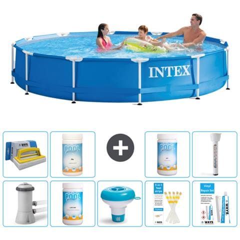 Piscina Fuori Terra - In Giro - 366x76 Cm - Blu - Include Accessori Coordinati - Foto 1