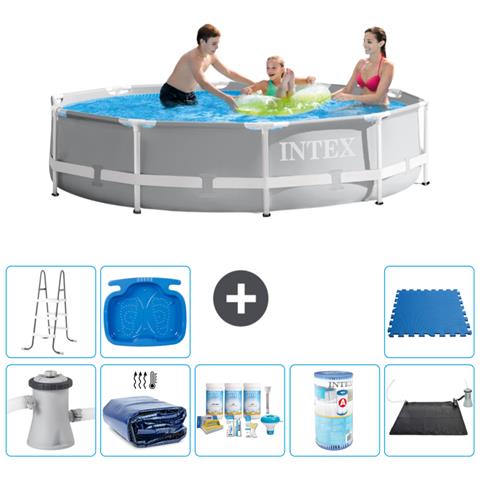 Piscina Fuori Terra - In Giro - 305x76 Cm - Grigio - Include Accessori Coordinati A2012 - Foto 1