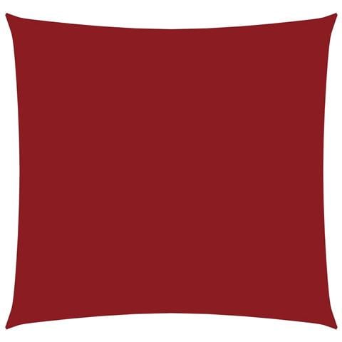 Vela Parasole In Tela Oxford Quadrata 3,6x3,6 M Rosso - Foto 1