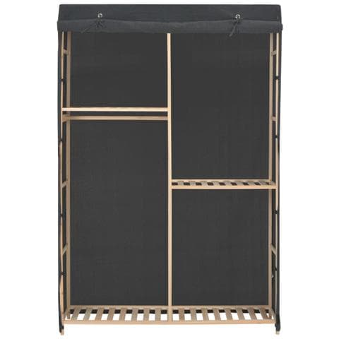 Armadio A 3 Ripiani Grigio 110x40x170 Cm In Tessuto - Foto 1