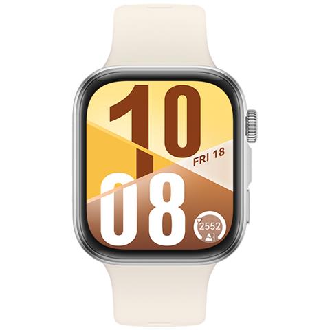 WATCH FIT 4, cassa in alluminio e cinturino bianco. Fino a 10 giorni di autonomia e compatibile con iOS e Android. - Foto 1