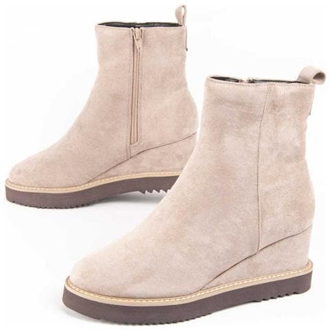 Stivale Con Zeppa Cereta Beige. - Foto 1