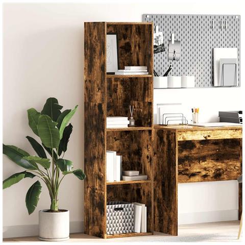 Libreria Rovere Fumo 40x30x152 cm in Legno Multistrato - Foto 2