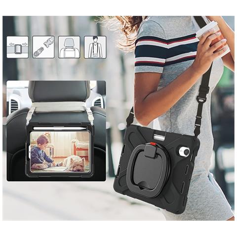 Custodia Per Ipad Mini 6 8,3” Con Supporto E Tracolla Nera - Foto 2