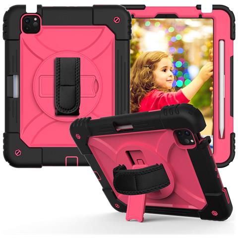Custodia Per Ipad Air 5/air 4/ Pro 11 Con Supporto E Tracolla Rosa - Foto 1