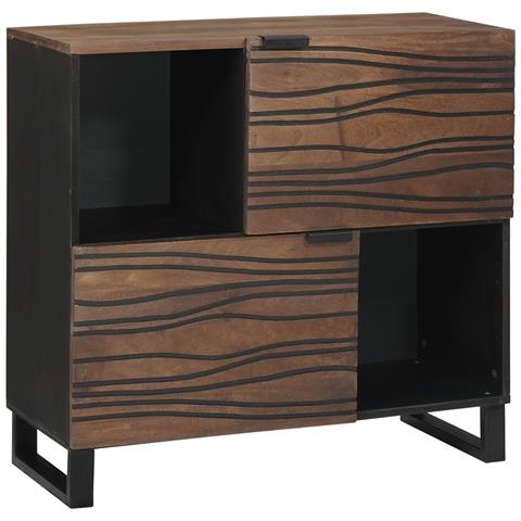 Mobile 80x33.5x75 cm Legno Solido Mango - Foto 1
