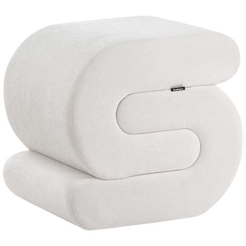 Pouf Arcadia Ciniglia Bianco Sporco - Foto 2