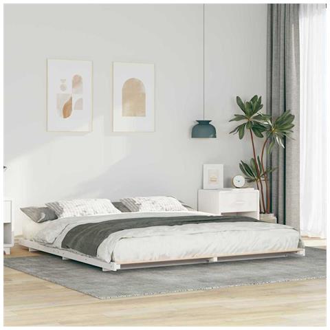 Struttura letto a terra Bianco 180 x 220 cm - Foto 2