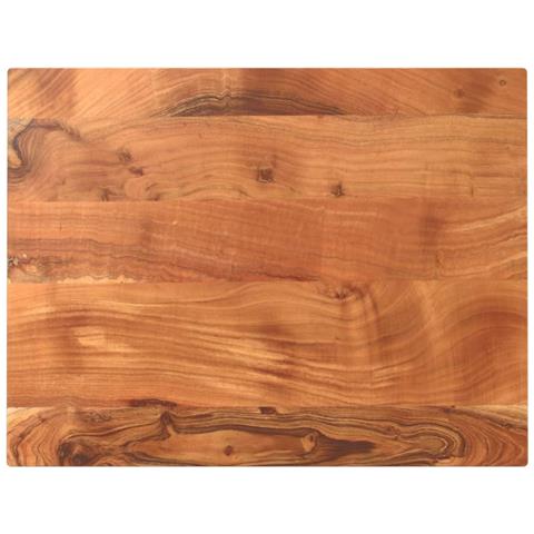 Piano Tavolo 80x50x3,8 cm Rettangolare Legno Massello Acacia - Foto 1