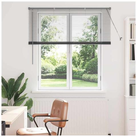 Tenda per Finestra con tende Manuale Grigio scuro Alluminio - Foto 2