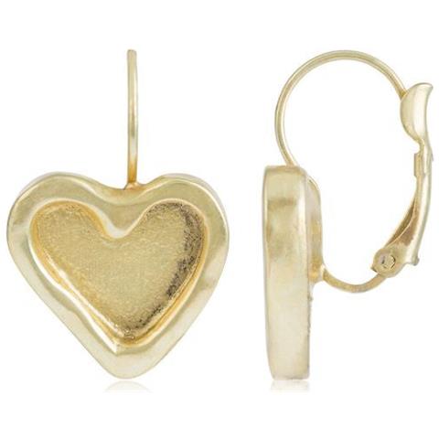 Orecchini A Bottone A Forma Di Cuore In Oro - Foto 1