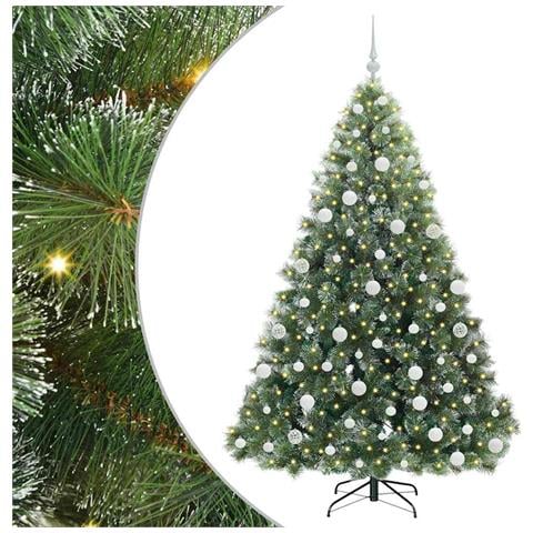 Albero di Natale artificiale con 300 LED Verde 180 cm PE e PVC - Foto 1