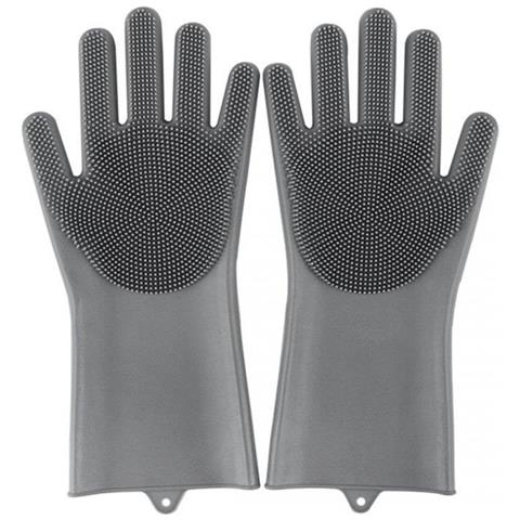 Guanti per lavastoviglie in silicone E-6274 con sporgenze a spazzola - Foto 1