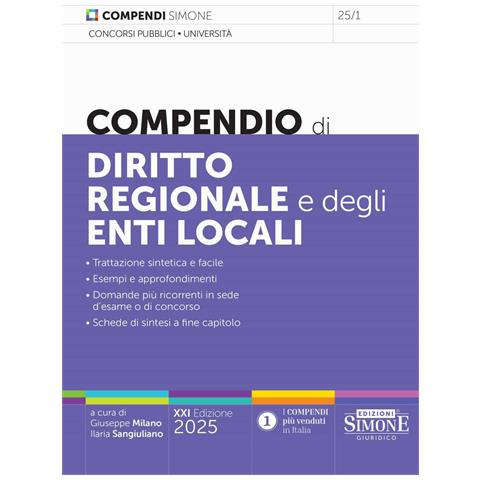 Giuseppe Milano - Compendio di diritto regionale e degli enti locali - Foto 1