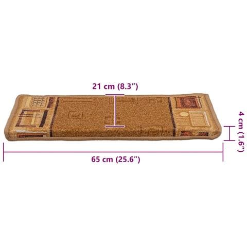 Tappetini per Scale Autoadesivi 5 pz 65x21x4 cm Beige - Foto 8