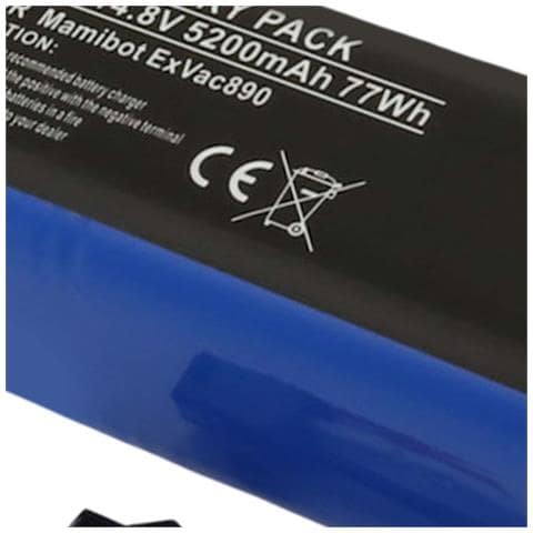 Batteria Agli Ioni Di Litio 14,8v Per Mamibot Robot Vacuum Exvac 890 5200mah 77w - Foto 2