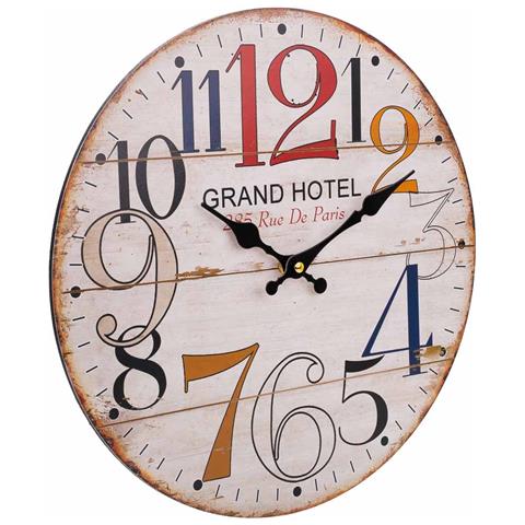 Orologio Da Parete In Legno Bianco D34x2h - Foto 1