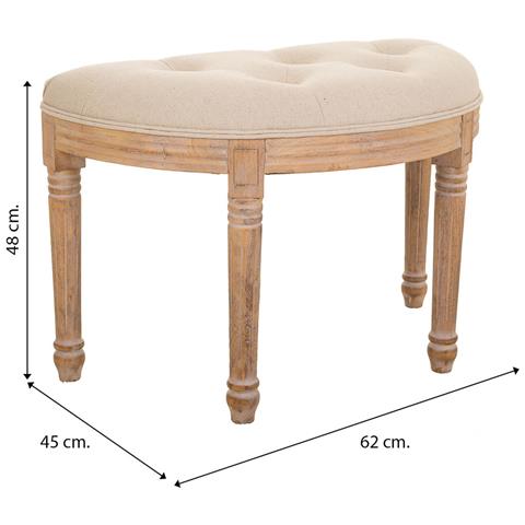 Panchina In Legno Marrone 62x45x48 - Foto 7