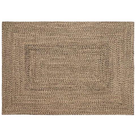 Tappeti per area Rettangolare Naturale e Nero 140 x 200 cm Juta - Foto 1