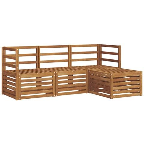 Set divani 4 pcs Naturale Legno di Acacia Massello - Foto 1