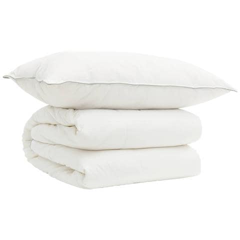 Set di piumone e cuscini 2 pz 152x203 cm 4 stagioni 140+220 GSM - Foto 1