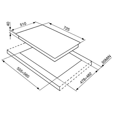 Piano Cottura P272XGH Serie Selezione a Gas 5 Fuochi Gas Colore Inox - Foto 13