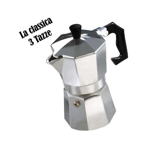 Caffettiera Moka 3 Tazze Classica Welkhome Caffà¨ Espresso Fatto In Casa Manico Plastica - Foto 2