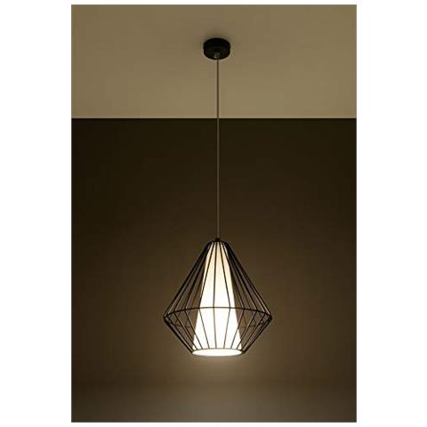 Demi - Lampadario In Acciaio, Colore: Nero / bianco - Foto 2