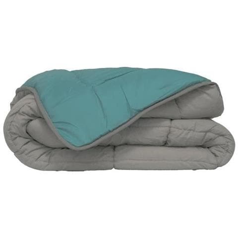 Piumino Hudson In Microfibra Leggera 200 G / M² 240x260 Cm Pebble & Lake - Foto 2