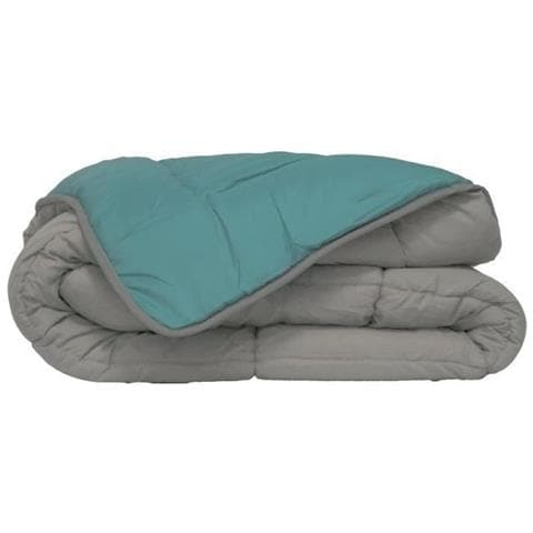 Piumino Hudson In Microfibra Leggera 200 G / M² 240x260 Cm Pebble & Lake - Foto 1