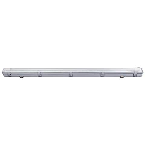 150 Centimetri Müller Luce Aqua Promo Plafoniera Led - Lampada Da Soffitto E Pareti Un Led Per Ambienti Umidi - Luce Bella Bianco Neutro (4000k) Per L'ideale Luce Di Lavoro - 1x24w Tubi Led - Ip65 - Grigio - Foto 3