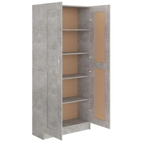 Libreria Grigio Cemento 82,5x30,5x185,5 cm in Legno Multistrato - Foto 2