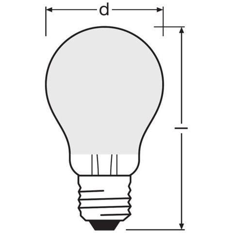 Lampadina Led Standard In Vetro Smerigliato - 4w Equivalente 40w E27 - Bianco Freddo - Foto 1