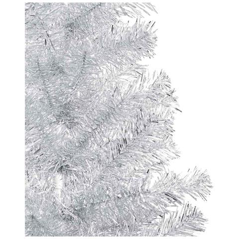Set Albero Natale Artificiale LED e Palline Argento 150 cm PET - Foto 2