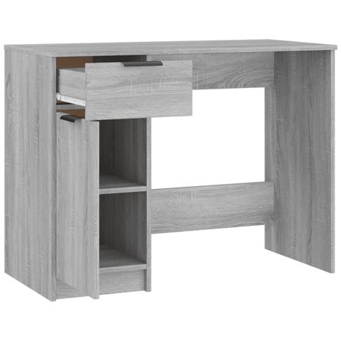 Scrivania Grigio Sonoma 100x50x75 Cm In Legno Multistrato - Foto 8