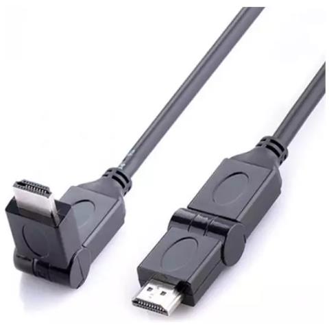 Cavo HDMI Full HD 270° ad Alta Velocità con Ethernet 2m - Nero - Foto 1
