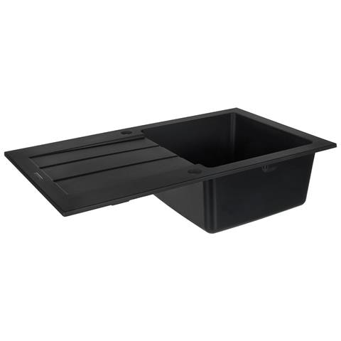 Lavello A Una Vasca 1d Volcano 76 X 44 Cm Nero - Foto 1