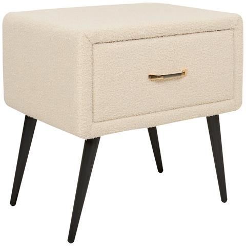 Comodino 1 Cassetto Flayat Bouclé Beige - Foto 7