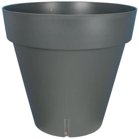 Fioriera Rotonda Loft - Plastica Ø 30 Cm - Grigio - Foto 1