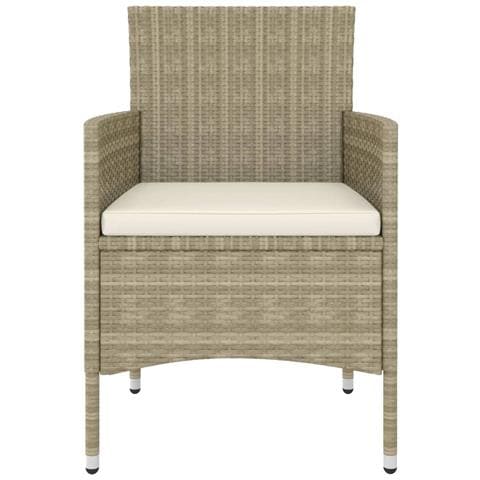 Set Divani Da Giardino 5 Pz In Polyrattan Beige - Foto 2