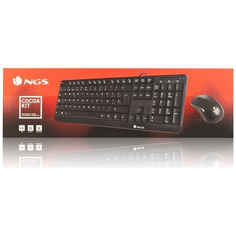 Tastiera e Mouse Cablato NGS-KEYBOARD-0272 per Casa e Ufficio (Layout Portoghese) Colore Nero - Foto 2