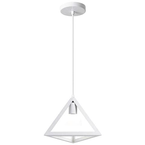 Lampadario Da Soffitto A Sospensione Triangolo 3d Portalampada E27 - Foto 2