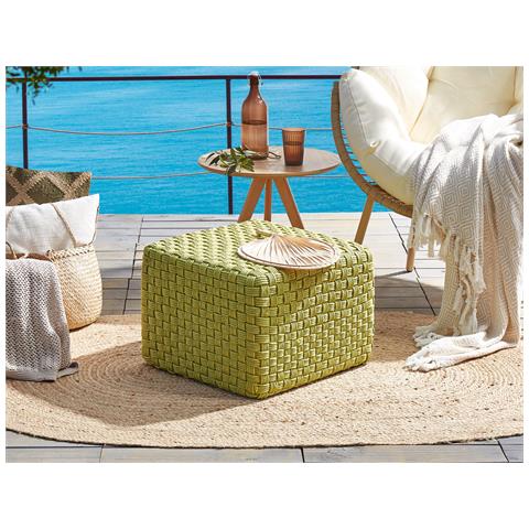 Pouf Nalli Materiale Sintetico Verde - Foto 1