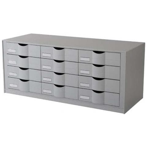 9h4442.02 Cassettiera Ufficio Grigio - Foto 1