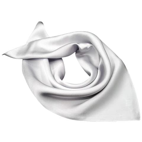 Elegante Sciarpa Quadrata In Seta Silver - Foto 1