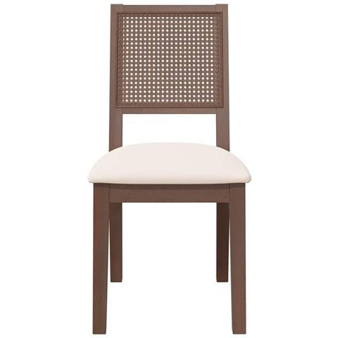Sedie da Pranzo con Cuscini 2pz Marrone Legno Massello di Hevea - Foto 2