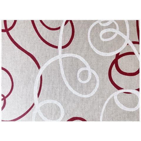 Tovaglia Per Salotto Cucina In Miros Misto Cotone Made In Italy Penelope Rp 140x140 Bordeaux - Foto 2