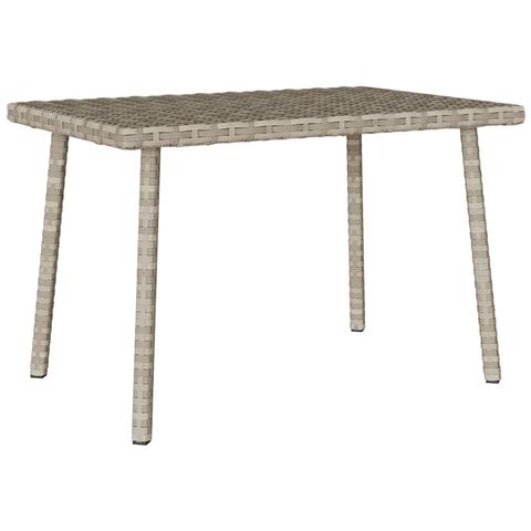 Tavolino Da Giardino Rettangolare Grigio Chiaro 60x40x37 Cm - Foto 1